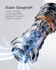Close-up of a vacuum cleaner motor with blue energy flow graphics. Produktbild-Vorschau