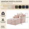 Chaiselongue Sofa aus Cord mit Bettfunktion - Polstersofa & Produktbild-Vorschau 7
