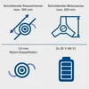 Diagrams and text illustrating product specifications. Anteprima dell’immagine prodotto