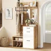 Sweiko 100x38.5x190cm Ensemble de vestiaires avec miroir, Voir les images du produit 3