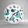 Wanduhr - Rund - Glasuhr - Wale Schiffe Kinder Seesterne - Produktbild-Vorschau 3