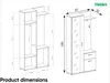 MEBLINI Garderobenschrank Flur mit Spiegel - Garderobe Produktbild-Vorschau 5