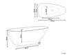 BELIANI Badewanne Rot Freistehend 173 x 82 cm Walnussform Produktbild-Vorschau 6