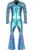 Herren Disco Kostüm Metallic Jumpsuit Gr M 70er Jahre Produktbild-Vorschau 5