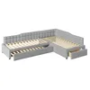 Flieks L-förmiges Polsterbett 90x200cm mit Ausziehbett Produktbild-Vorschau 9