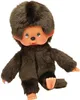 A brown plush toy monkey sitting with its legs bent. Náhľad obrázku produktu
