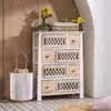 Kommode Makramee Holz & Textil 56x77cm 8 Schubladen Produktbild-Vorschau 2