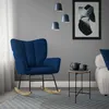 ML-Design houpací křeslo tmavě modré s potahem ručníkového Náhled obrázku produktu 7