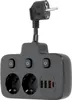 Rallonge multiprise KOBI LINEA PRO Noir 2 compartiments Voir les images du produit 1