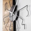 Opviq, Wooden Clock 29, Wanduhren, Nussbaum, Metall, 58 x Produktbild-Vorschau 4