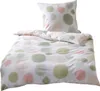 Traumschlaf Seersucker Bettwäsche Kreise grün 200x220 cm + Produktbild-Vorschau 3