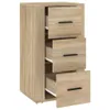 vidaXL Kredens dąb sonoma 40x33x70 cm materiał Podgląd zdjęcia produktu 4