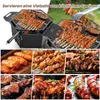 COSTWAY 2 v 1 velký gril na dřevěné uhlí s grilem otočným o Náhled obrázku produktu 5
