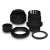 A set of black electrical components, likely for cable management and power distribution, arranged on a white background. Produktbild-Vorschau