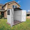 HOMAVO Gerätehaus Metall mit Pultdach, Gartenhaus Metall Produktbild-Vorschau 4