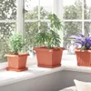 vidaXL Pot de fleurs carré, lot de 6, rouge brique, 23 x 23 Voir les images du produit 4