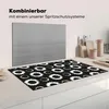 KitchenYeah© Herdabdeckplatte Blumen - Muster - Schwarz , Produktbild-Vorschau 3
