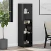 vidaXL Highboard čierny dubový vzhľad 35 x 37 x 142 cm Náhľad obrázku produktu 1