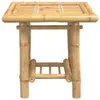 A close-up, front-facing studio shot of a small, square bamboo side table. Produktbild-Vorschau