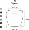 Vyveo - Pot de fleurs Liora - Or métallisé - 34x31 Voir les images du produit 3