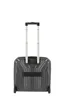 A dark gray rolling suitcase with a telescopic handle is shown against a white background. Produktbild-Vorschau