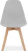 Šedá židle ATRI s dřevěnými nohami, ergonomická, do Náhled obrázku produktu 4