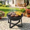 Gusseiserne Holzfeuerschale mit Grillrost Ø 50 cm – 2-in-1 Produktbild-Vorschau 6