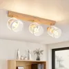 ZMH faretto da soffitto 3 fiamme legno vintage soffitto Anteprima dell’immagine prodotto 1