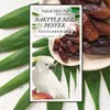 A white cockatoo is shown next to a bowl of dates, with green palm leaves in the background. Text overlays describe the product as premium parrot food. Voir les images du produit
