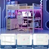 Flieks etagebed 140x200 cm met bureau, hoogslaper met lades Productafbeelding-voorbeeld 6