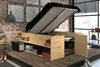 Lit adulte avec caisson de levage - Chêne et noir 166 x 67 Voir les images du produit 3