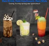 A collage of three different colorful drinks, with text overlay. Produktbild-Vorschau
