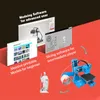 A diagram showing different software options for 3D printing, leading to a 3D printer. Produktbild-Vorschau