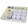 A package of 10 LED tealights with a remote control, displayed on a white background. Produktbild-Vorschau