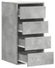 vidaXL Komoda betonová šedá 40x41x76 cm materiál na bázi Náhled obrázku produktu 5