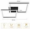 ZMH Deckenleuchten LED Deckenleuchte Schwarz 24W Warmweiß Produktbild-Vorschau 10