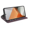 A smartphone in a purple flip case, displayed at an angle on a white background. Produktbild-Vorschau