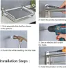 Installation steps for a kitchen shelf. Podgląd zdjęcia produktu