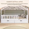 Crazy Pine Letto a Casetta con Cassetto 120x200 cm – Letto Anteprima dell’immagine prodotto 5