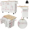 Flieks Servierwagen mit Klappbarer Arbeitsplatte, Moderne Produktbild-Vorschau 7