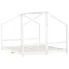The Living Store Kinderbett Weiß 2x(90x200) cm Massivholz Produktbild-Vorschau 4