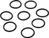 A collection of black O-rings arranged on a white background. Náhled obrázku produktu