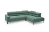 KAWOLA Sofa DELIA Ecksofa Feincord grün mit motorischem Produktbild-Vorschau 6