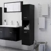 vidaXL Kúpeľňová skrinka čierna 30x30x130 cm Drevo Materiál Náhľad obrázku produktu 2