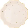 Pappteller 21cm mit Goldrand und Sternen 6er Set Creme / Produktbild-Vorschau 1
