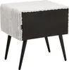 BELIANI Nachttisch Hellgrau Cord 38x46x49 cm mit Produktbild-Vorschau 9