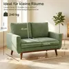 HOMCOM Sofa 2 Sitzer 134 cm Cord Couch mit dicker Produktbild-Vorschau 3