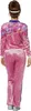 A person wearing a pink tracksuit from the 80s, viewed from the back. Produktbild-Vorschau