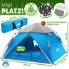 ELONEO Wurfzelt Pop Up Zelt wasserdicht Campingzelt Produktbild-Vorschau 2