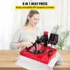 VEVOR 8 in 1 pressa termica 38 x 30 cm transfer press rosso Anteprima dell’immagine prodotto 2